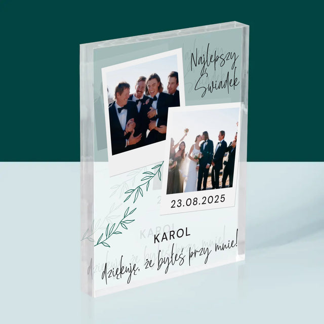 Fotokolaż: Najlepszy Świadek Polaroidy - Blok Akrylowy