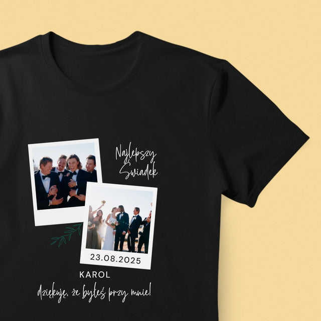 Fotokolaż: Najlepszy Świadek Polaroidy - Koszulka Męska z Nadrukiem