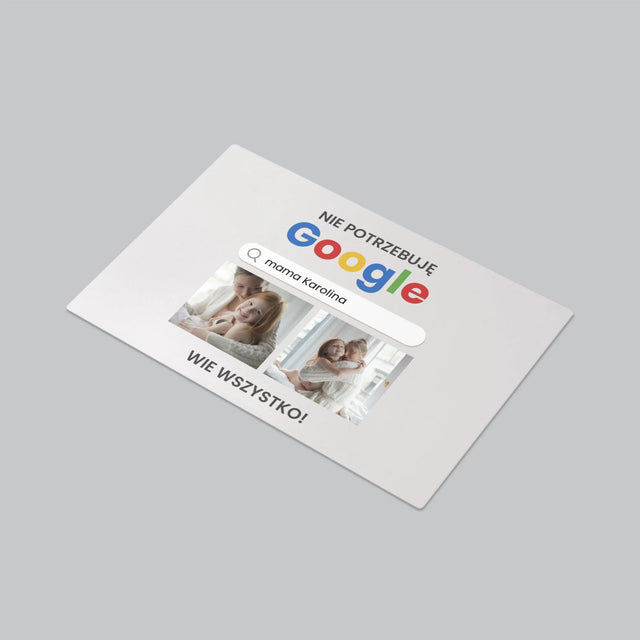 Fotokolaż: Nie Potrzebuję Google - Podkładka Na Biurko