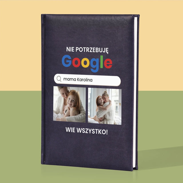 Fotokolaż: Nie Potrzebuję Google - Notes Książkowy z Nadrukiem