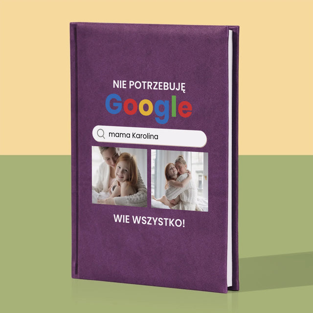 Fotokolaż: Nie Potrzebuję Google - Notes Książkowy z Nadrukiem