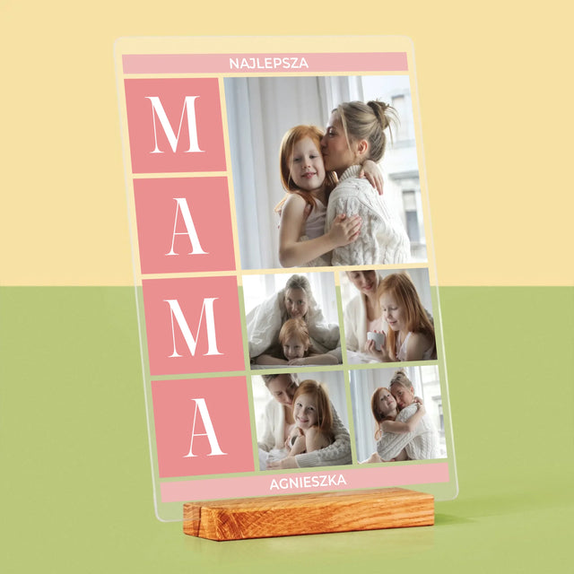 Fotokolaż: Najlepsza Mama - Wydruk Na Szkle Akrylowym