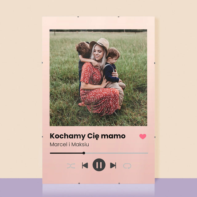 Zdjęcie i Podpis: Kochamy Cię Mamo - Personalizowany Plakat
