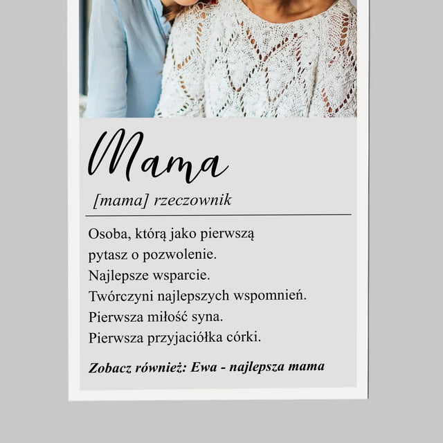 Zdjęcie i Podpis: Mama Definicja - Magnes Na Lodówkę