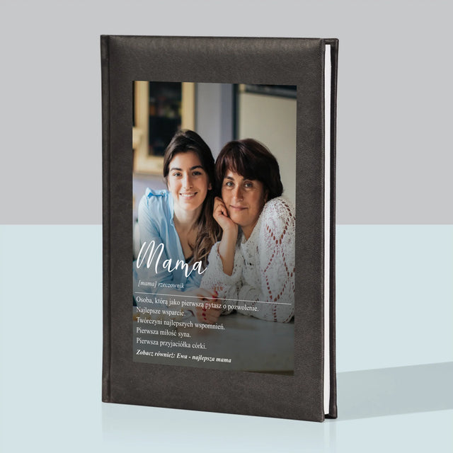 Zdjęcie i Podpis: Mama Definicja - Notes Książkowy z Nadrukiem