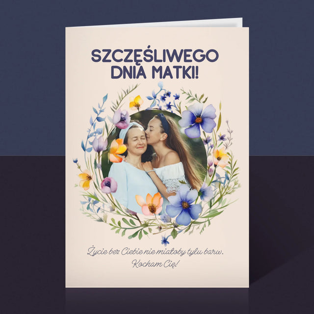 Zdjęcie i Podpis: Szczęśliwego Dnia Matki - Kartka z Życzeniami