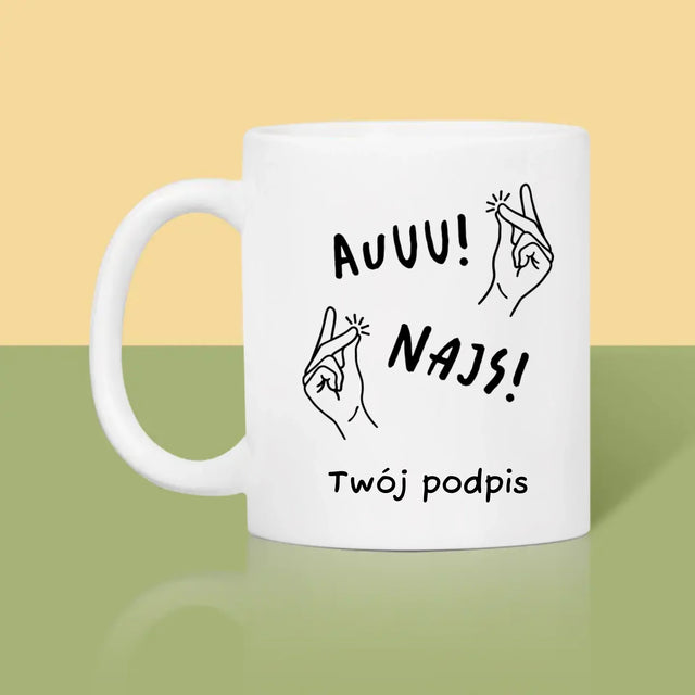 Bez Cenzury: Auuu najs - Kubek z Nadrukiem