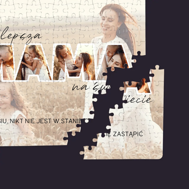 Słowo Ze Zdjęć: Najlepsza Mama Na Świecie Zdjęcia - Personalizowane Puzzle
