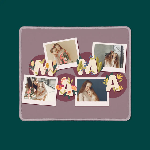 Fotokolaż: Literki Mama - Podkładka Pod Myszkę