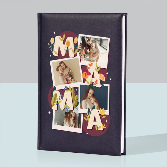 Fotokolaż: Literki Mama - Notes Książkowy z Nadrukiem