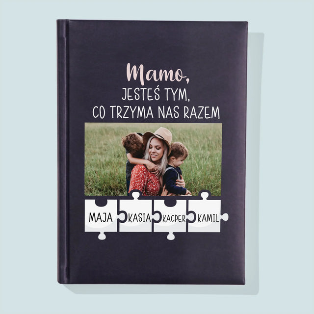 Zdjęcie i Podpis: Mamo, Jesteś Tym Co Trzyma Nas Razem - Notes Książkowy