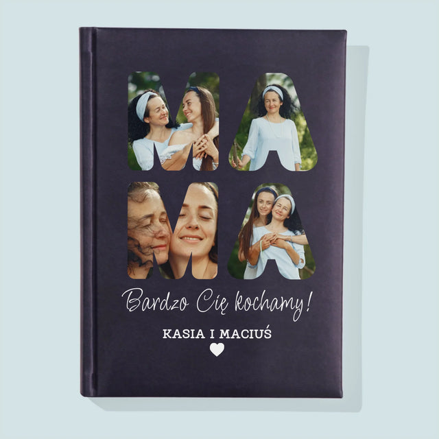 Słowo Ze Zdjęć: Mamo Bardzo Cię Kochamy - Notes Książkowy z Nadrukiem