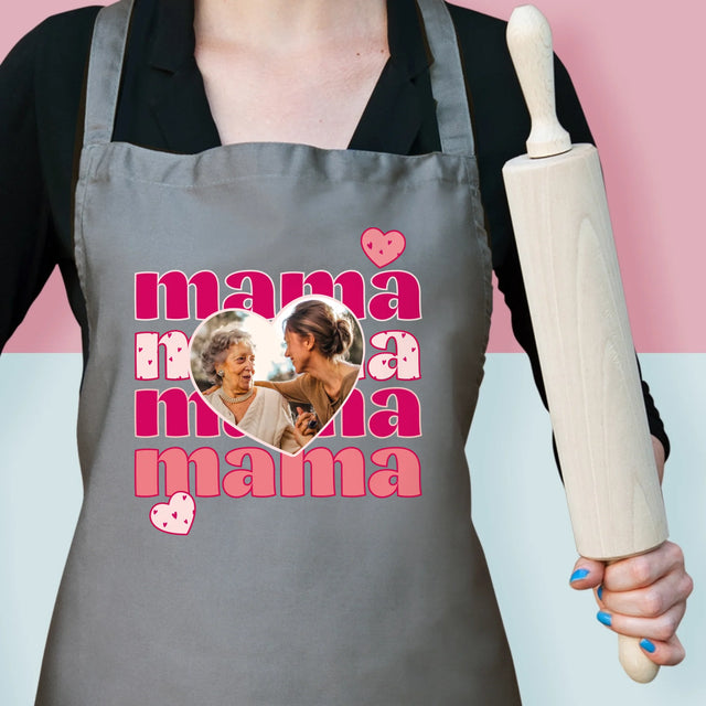 Zdjęcie i Podpis: Słowa Mama - Fartuch z Nadrukiem