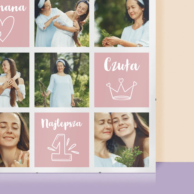 Fotokolaż: Cechy Mamy - Personalizowany Plakat