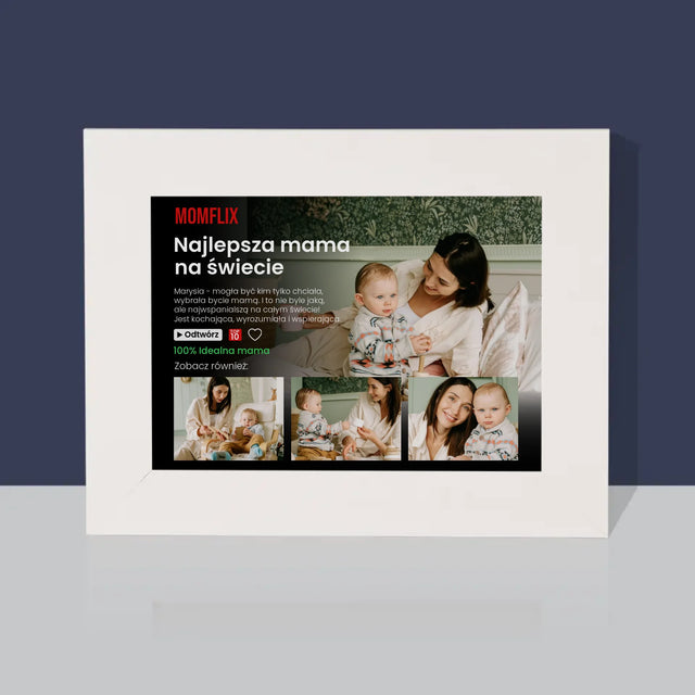 Fotokolaż: Personalizowany Plakat Netflix Dla Mamy - Ramka Na Zdjęcie