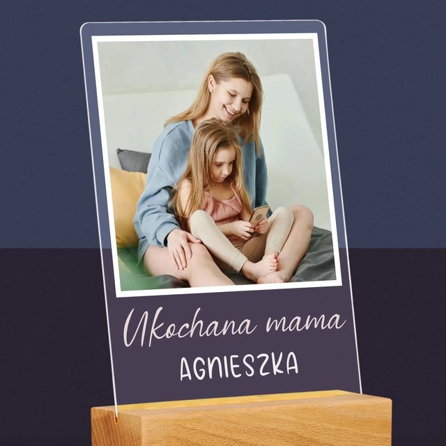 Zdjęcie I Podpis: Dla Kochanej Mamy - Wydruk Na Szkle Akrylowym