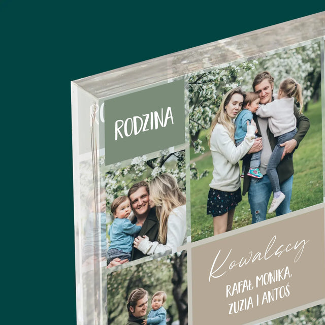 Fotokolaż: Rodzina - Blok Akrylowy z Nadrukiem