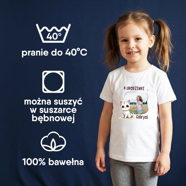 Zdjęcie I Podpis: Urodzinki - Koszulka Dziecięca