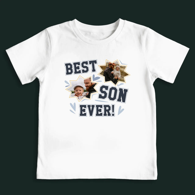 Fotokolaż: Best Son Ever Gwiazdy - Koszulka Dziecięca