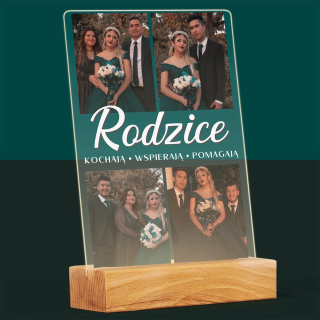 Fotokolaż: Kochani Rodzice - Wydruk Na Szkle Akrylowym