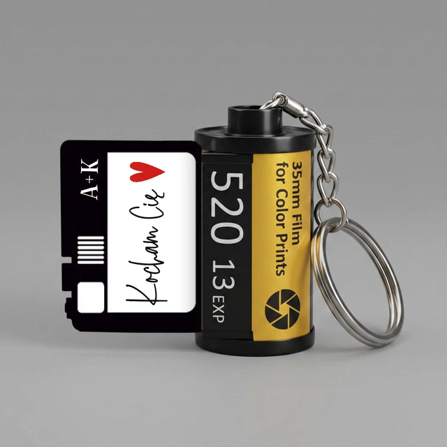 Fotokolaż: Kocham Cię Serce - Personalizowany Brelok Klisza