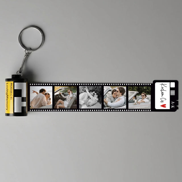 Fotokolaż: Kocham Cię Serce - Personalizowany Brelok Klisza