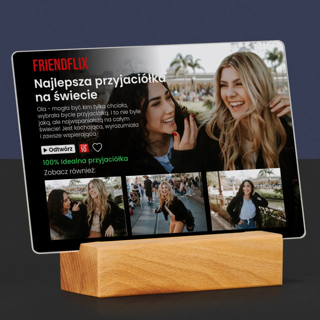 Fotokolaż: Plakat Netflix Dla Przyjaciółki - Wydruk Na Szkle Akrylowym