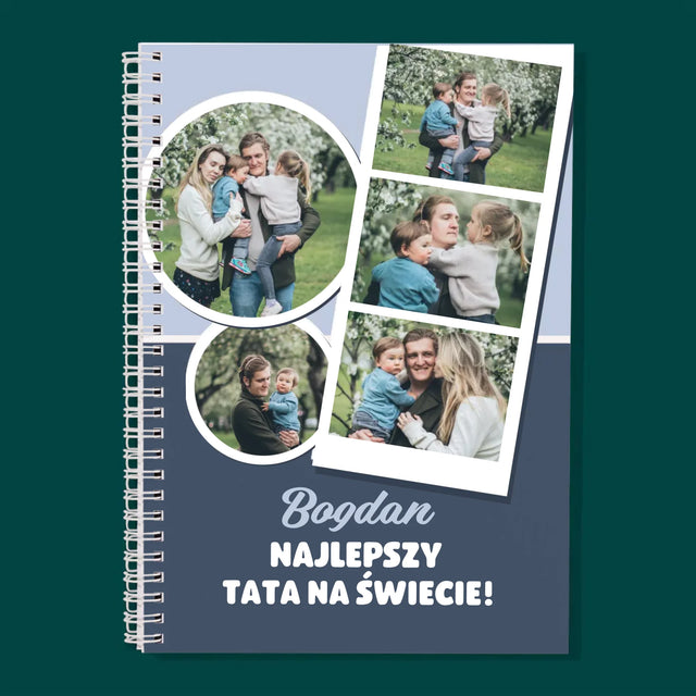 Fotokolaż: Najlepszy Tata Na Świecie - Planer Dzienny z Nadrukiem