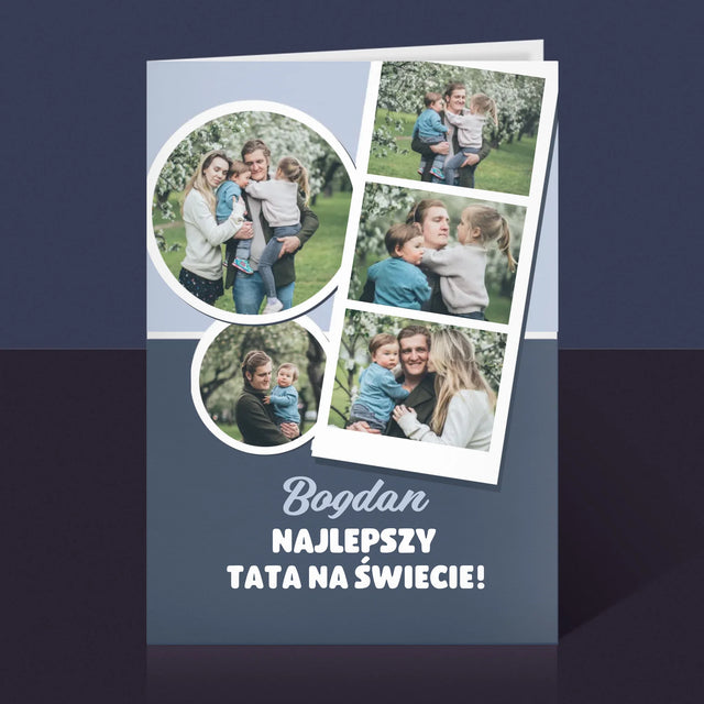 Fotokolaż: Najlepszy Tata Na Świecie - Kartka z Życzeniami