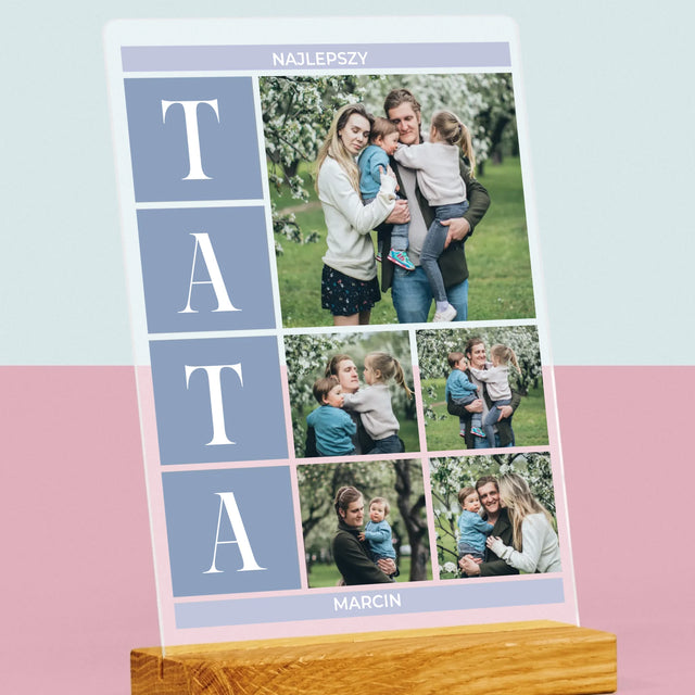 Fotokolaż: Najlepszy Tata - Wydruk Na Szkle Akrylowym