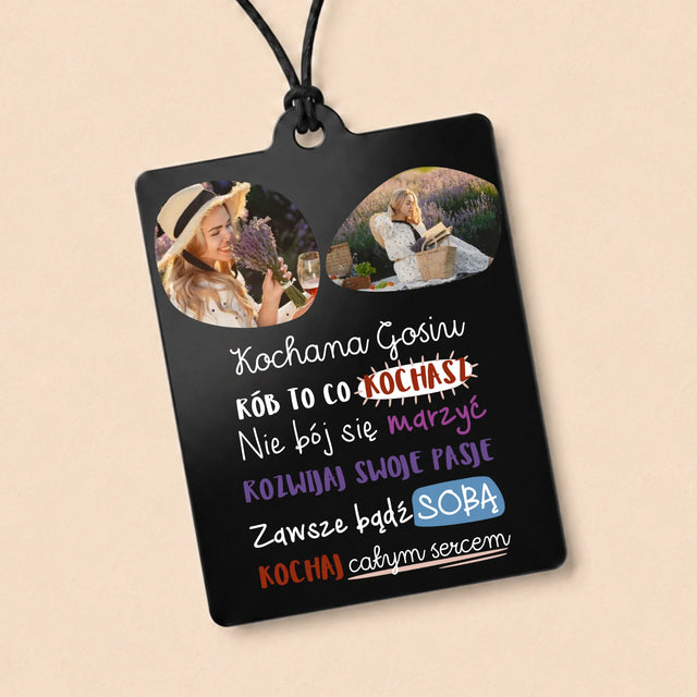 Fotokolaż: Urodziny Życzenia - Zawieszka Do Samochodu