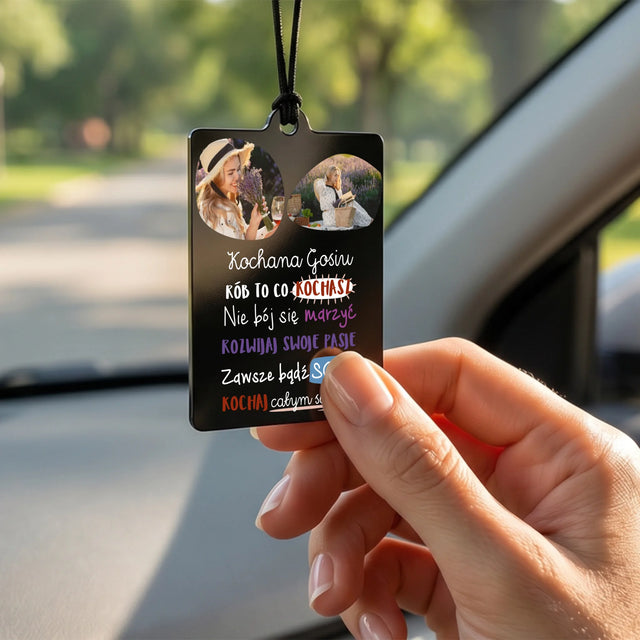 Fotokolaż: Urodziny Życzenia - Zawieszka Do Samochodu