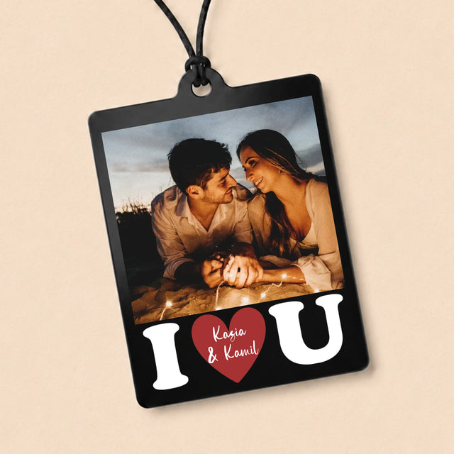 Fotokolaż: i Love You - Zawieszka Do Samochodu