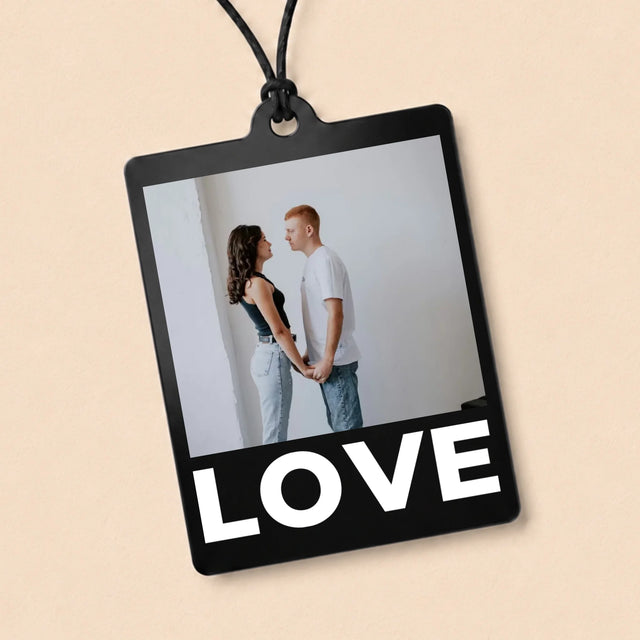 Fotokolaż: Słowo Love - Zawieszka Do Samochodu