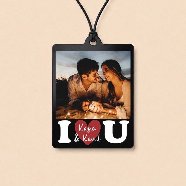 Fotokolaż: i Love You - Zawieszka Do Samochodu