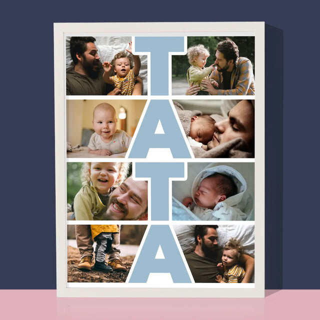 Fotokolaż: Tata - Wydruk Obramowany