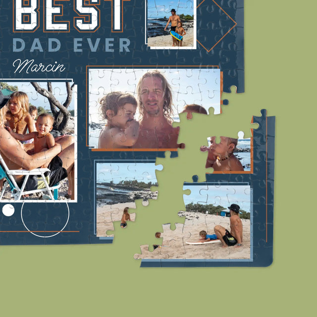Fotokolaż: Best Dad Ever - Personalizowane Puzzle