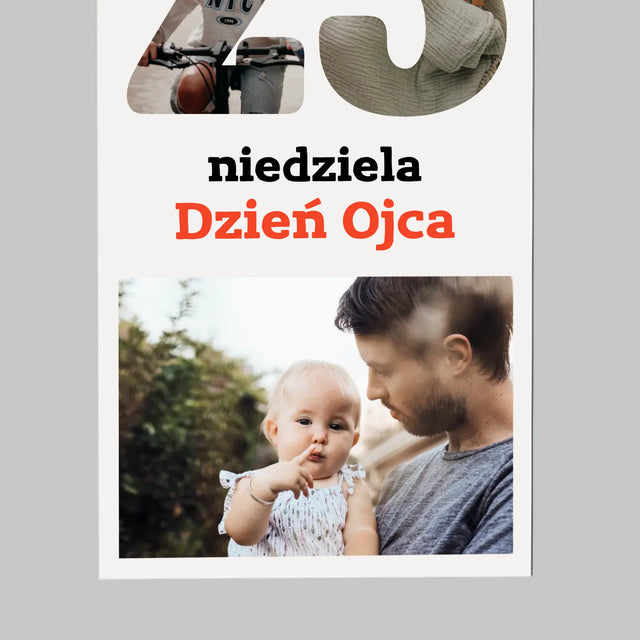 Słowo Ze Zdjęć: Dzień Ojca Kartka Z Kalendarza - Magnes Na Lodówkę