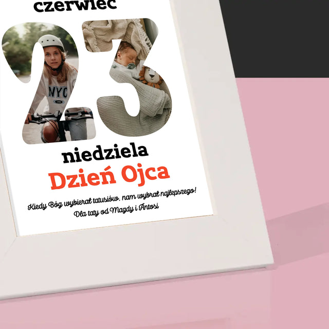 Słowo Ze Zdjęć: Dzień Ojca Kartka Z Kalendarza - Ramka Na Zdjęcie