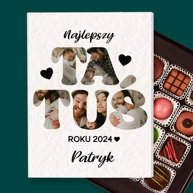 Słowo Ze Zdjęć: Najlepszy Tatuś Roku - Personalizowane Praliny