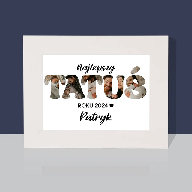 Słowo Ze Zdjęć: Najlepszy Tatuś Roku - Ramka Na Zdjęcie