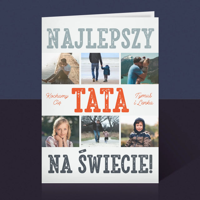Fotokolaż: Najlepszy Tata Na Świecie Zdjęcia - Kartka Z Życzeniami