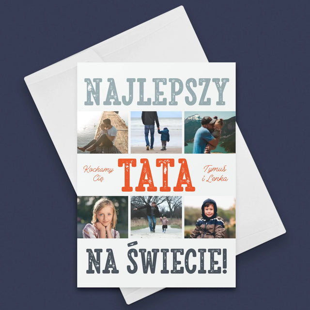 Fotokolaż: Najlepszy Tata Na Świecie Zdjęcia - Kartka Z Życzeniami