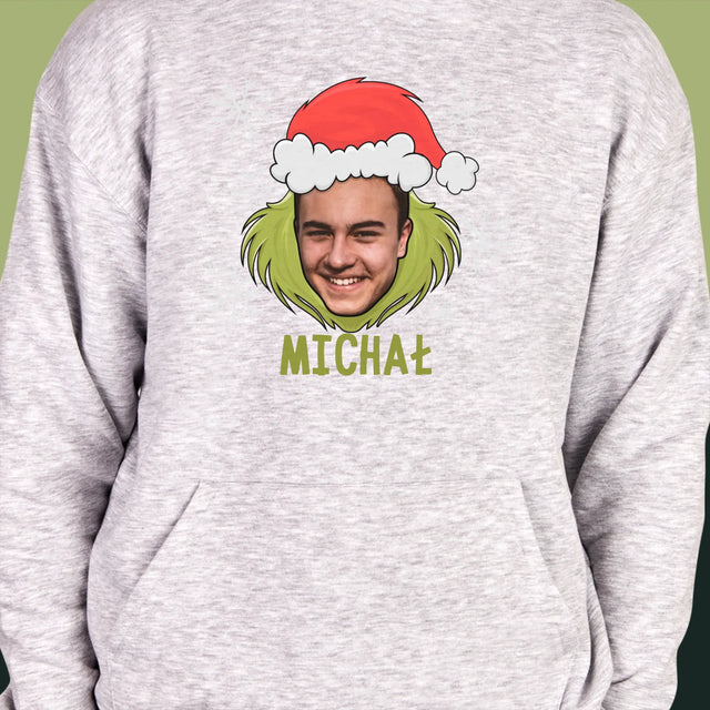 Twoja Postać: Grinch - Bluza Męska Z Kapturem